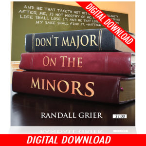 Don't Major On The Minors (Single MP3 Download)